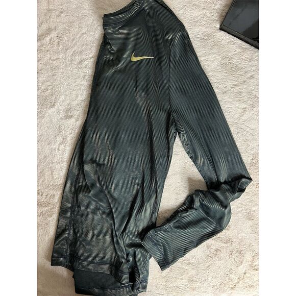 Nike Men's Black Long Sleeve Running Top Size L Dri-FIT Pullover - Picture 8 of 9